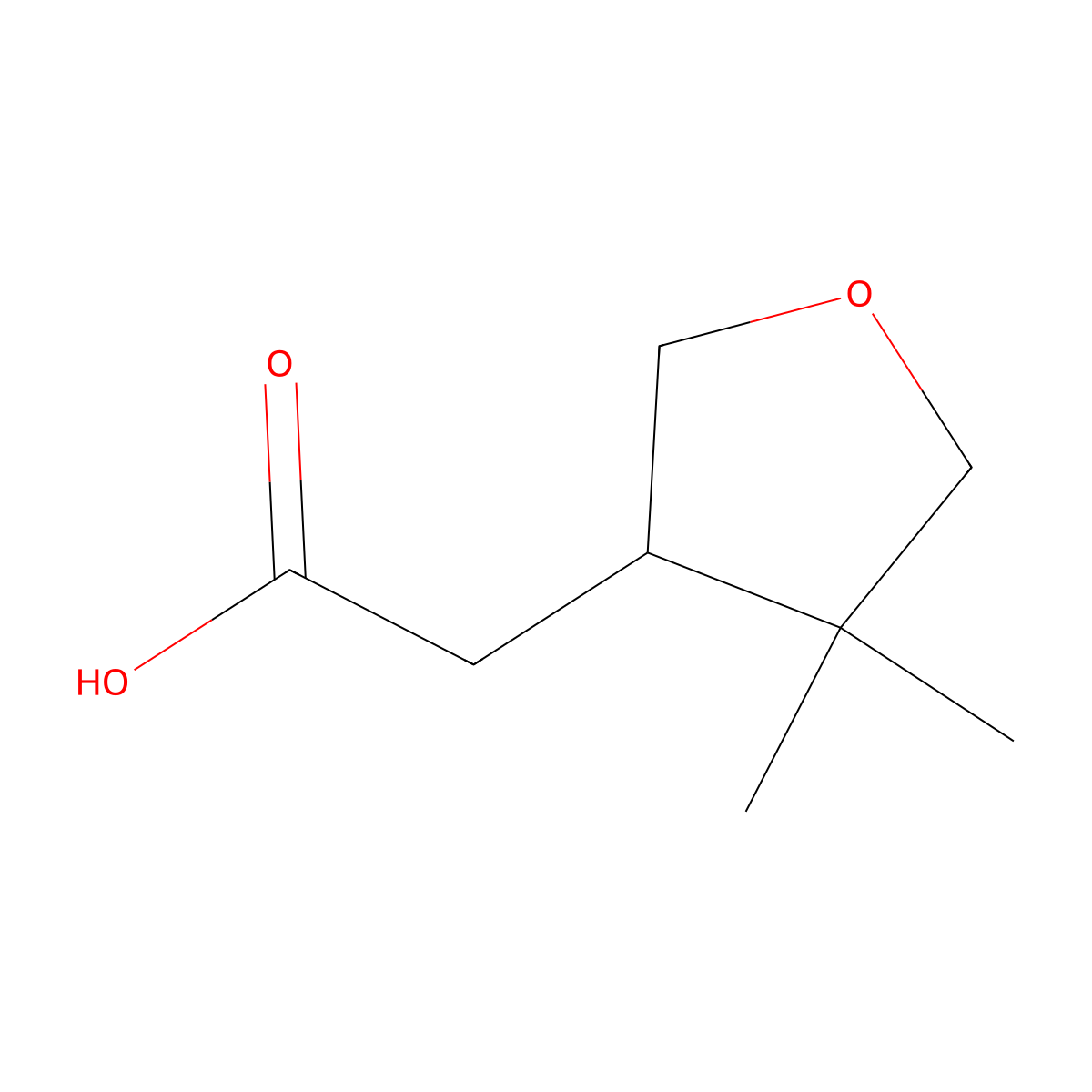 2-(4,4-Dimethyloxolan-3-yl)acetic acid molecular structure, CAS 1935041-51-2