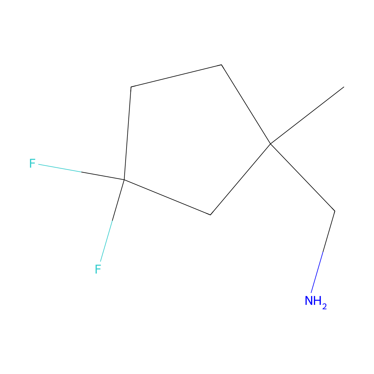 1-(3,3-Difluoro-1-methylcyclopentyl)methanamine molecular structure, CAS 1935045-46-7