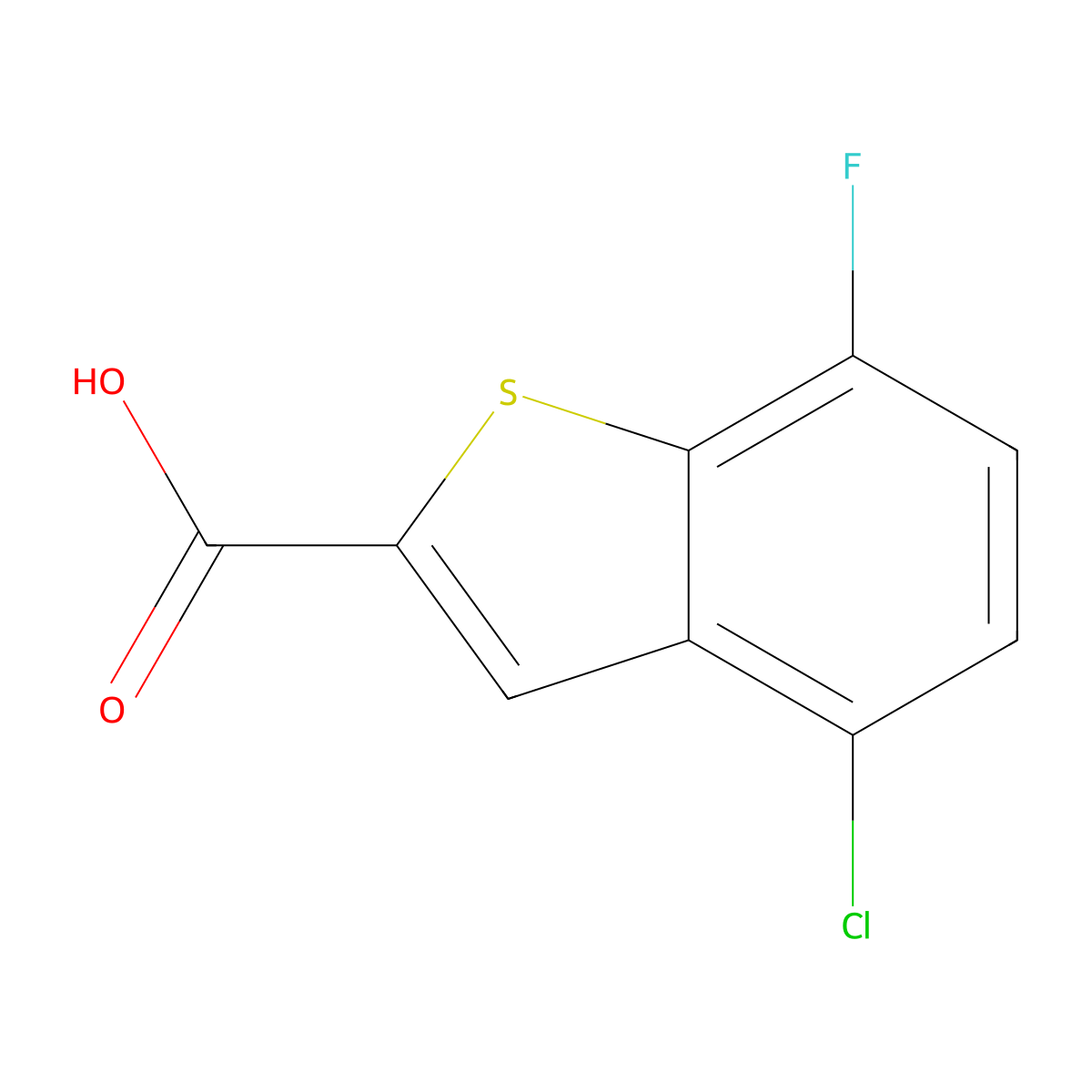 4-Chloro-7-fluorobenzo[b]thiophene-2-carboxylic acid molecular structure, CAS 1935051-31-2