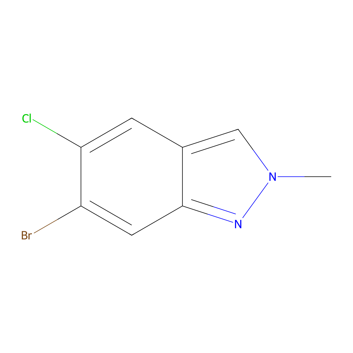 6-Bromo-5-chloro-2-methyl-2H-indazole molecular structure, CAS 1935052-13-3