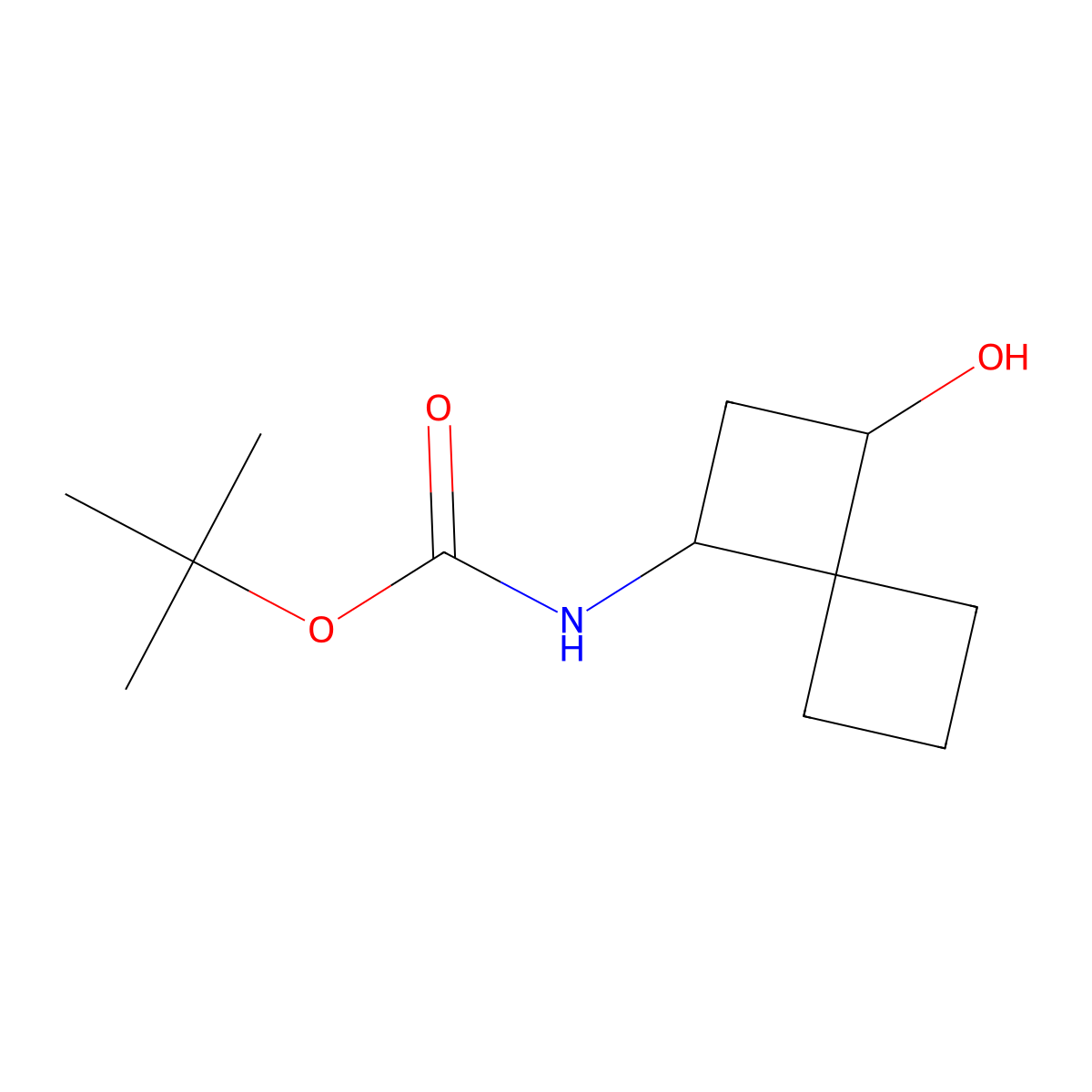 tert-butyl N-{3-hydroxyspiro[3.3]heptan-1-yl}carbamate molecular structure, CAS 1935054-64-0