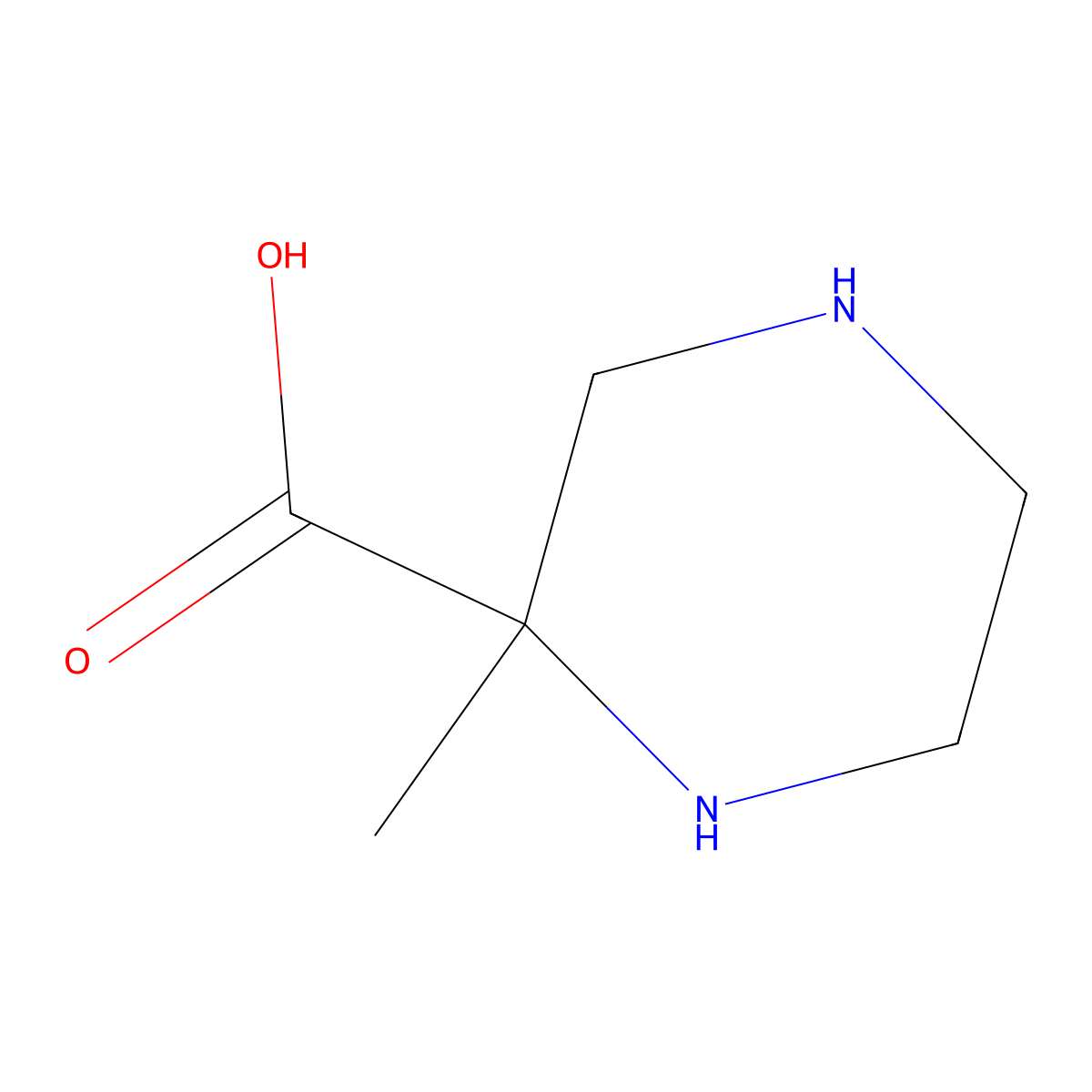 2-Methylpiperazine-2-carboxylic acid molecular structure, CAS 1935054-97-9