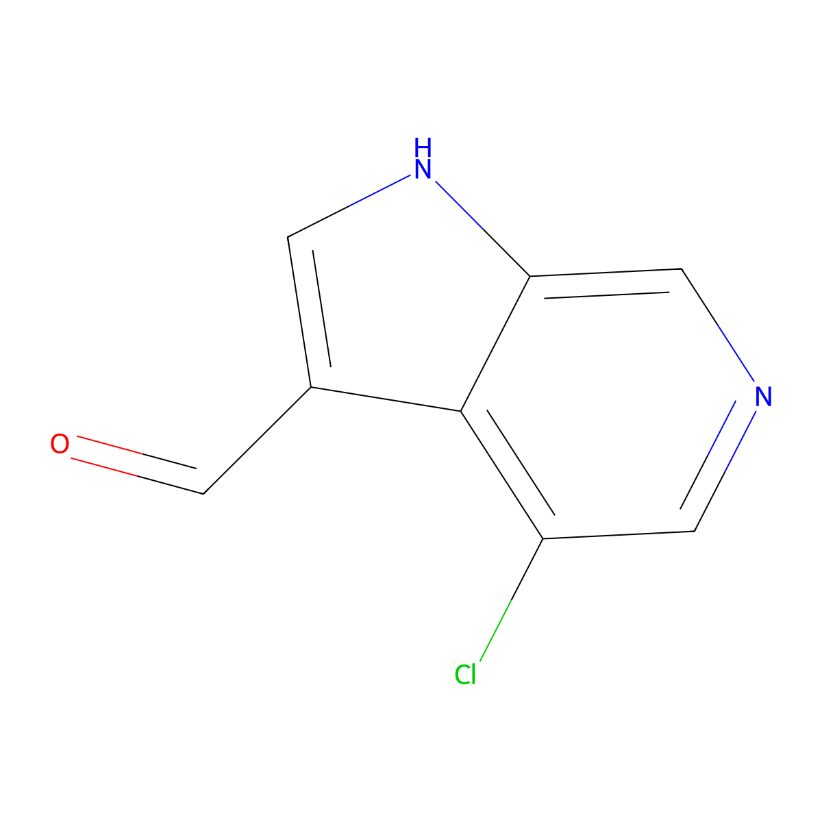4-chloro-1H-pyrrolo[2,3-c]pyridine-3-carbaldehyde molecular structure, CAS 1935055-27-8