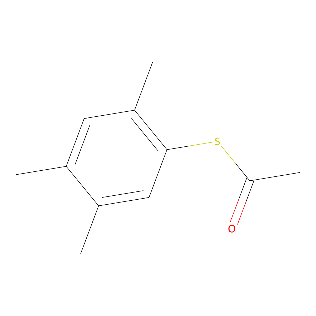 S-2,4,5-Trimethylphenylthioacetate molecular structure, CAS 1935055-51-8