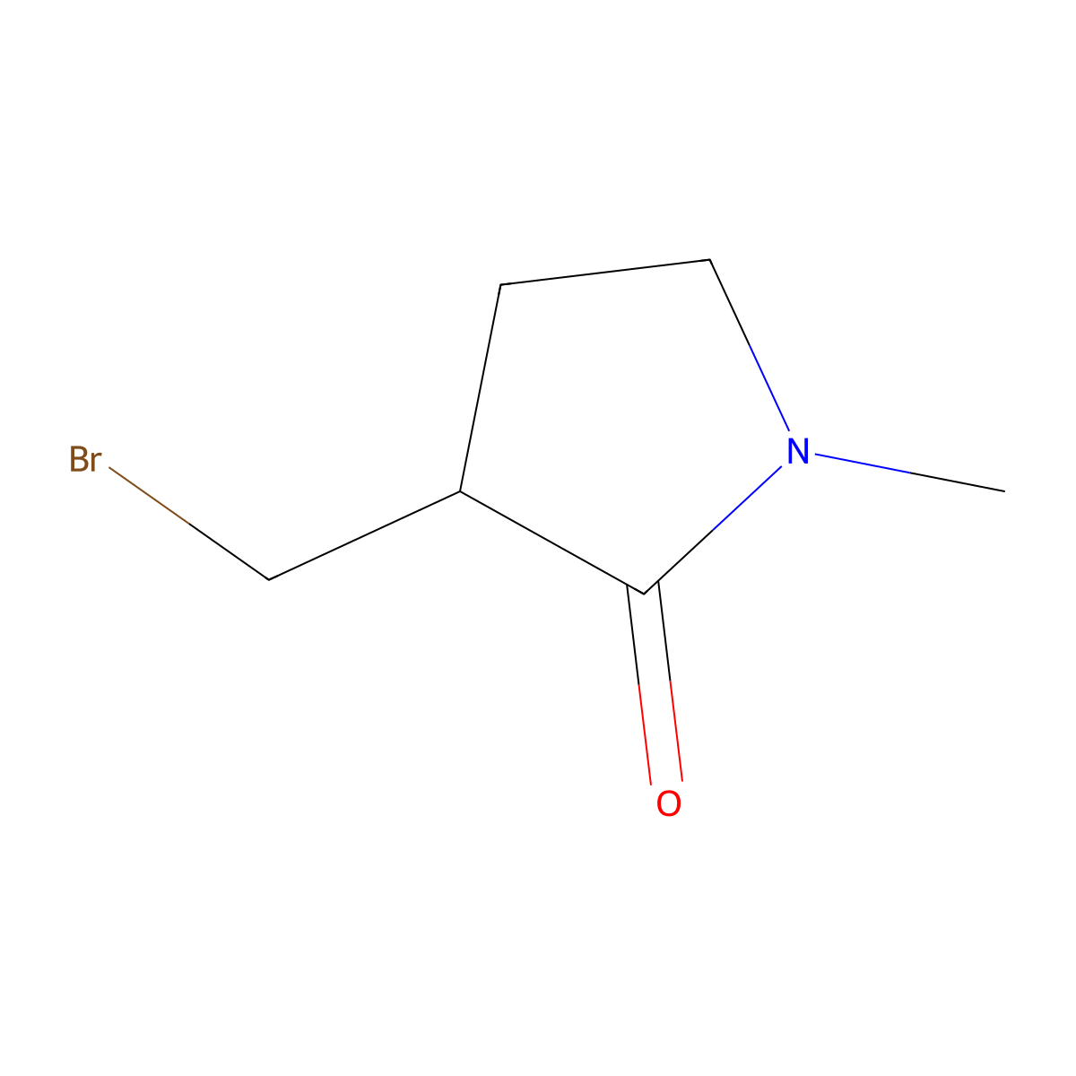 3-(Bromomethyl)-1-methylpyrrolidin-2-one molecular structure, CAS 1935057-82-1
