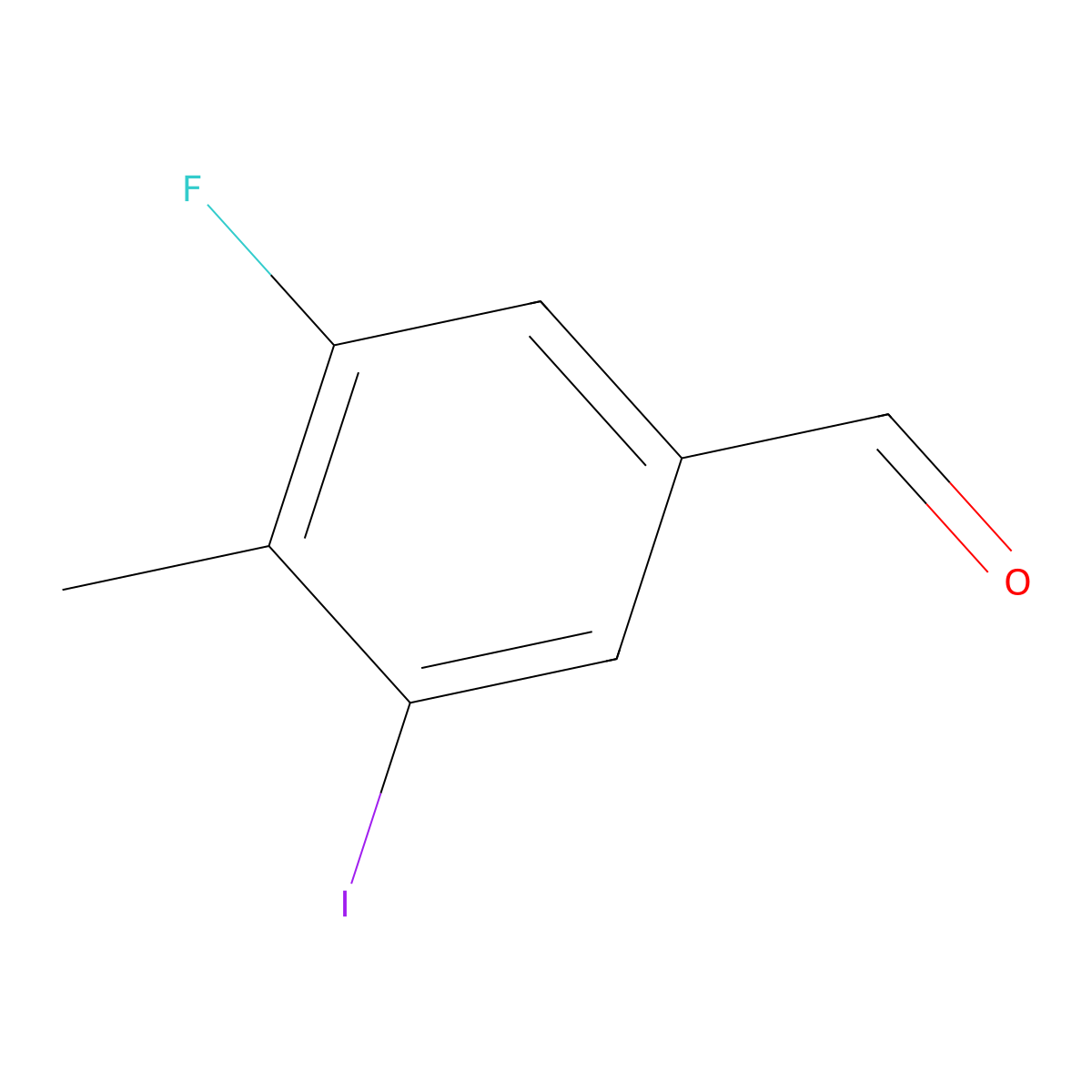 3-Fluoro-5-iodo-4-methylbenzaldehyde molecular structure, CAS 1935062-78-4