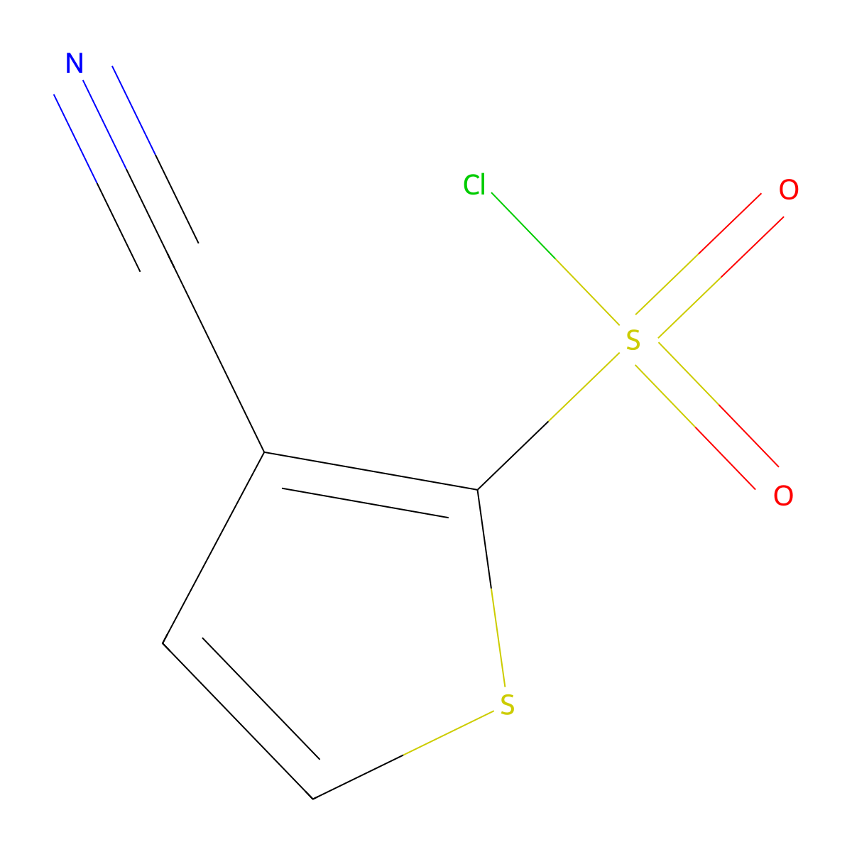 3-Cyanothiophene-2-sulfonyl chloride molecular structure, CAS 1935063-10-7