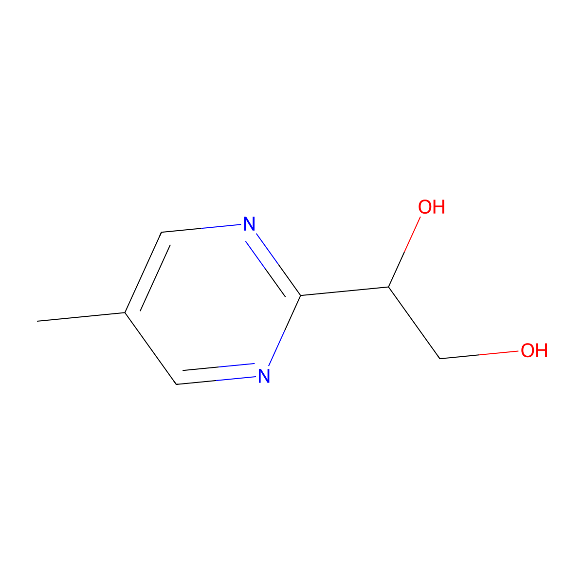 1-(5-Methylpyrimidin-2-yl)ethane-1,2-diol molecular structure, CAS 1935063-84-5