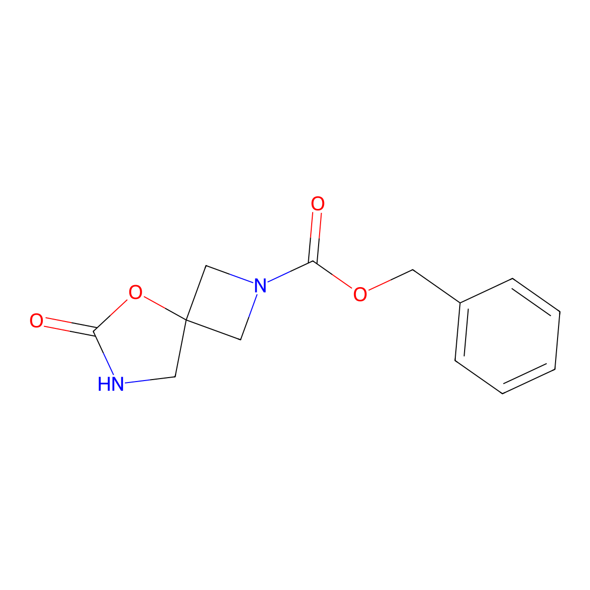 Benzyl 6-oxo-5-oxa-2,7-diazaspiro[3.4]octane-2-carboxylate molecular structure, CAS 1935064-61-1