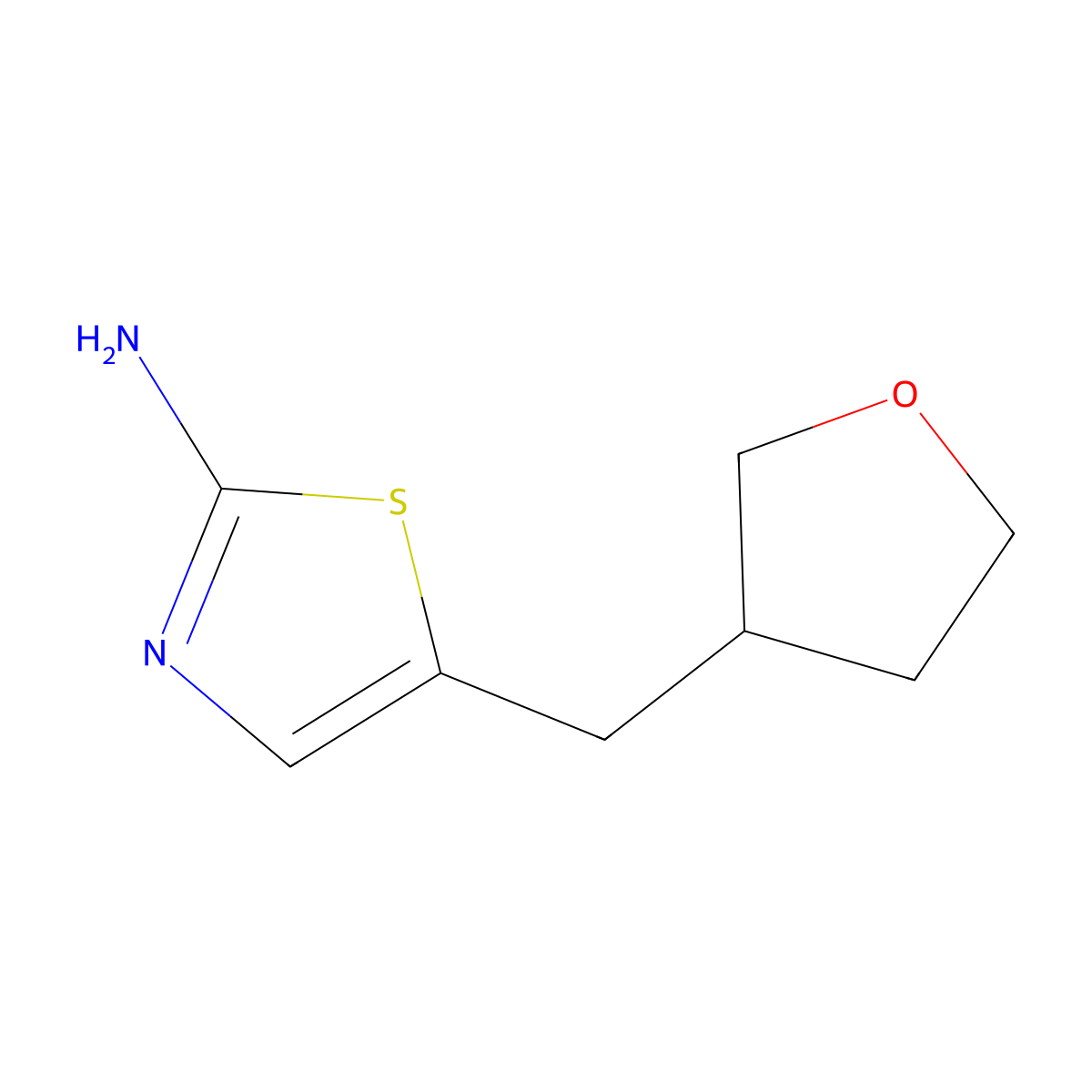 5-[(Oxolan-3-yl)methyl]-1,3-thiazol-2-amine molecular structure, CAS 1935066-59-3
