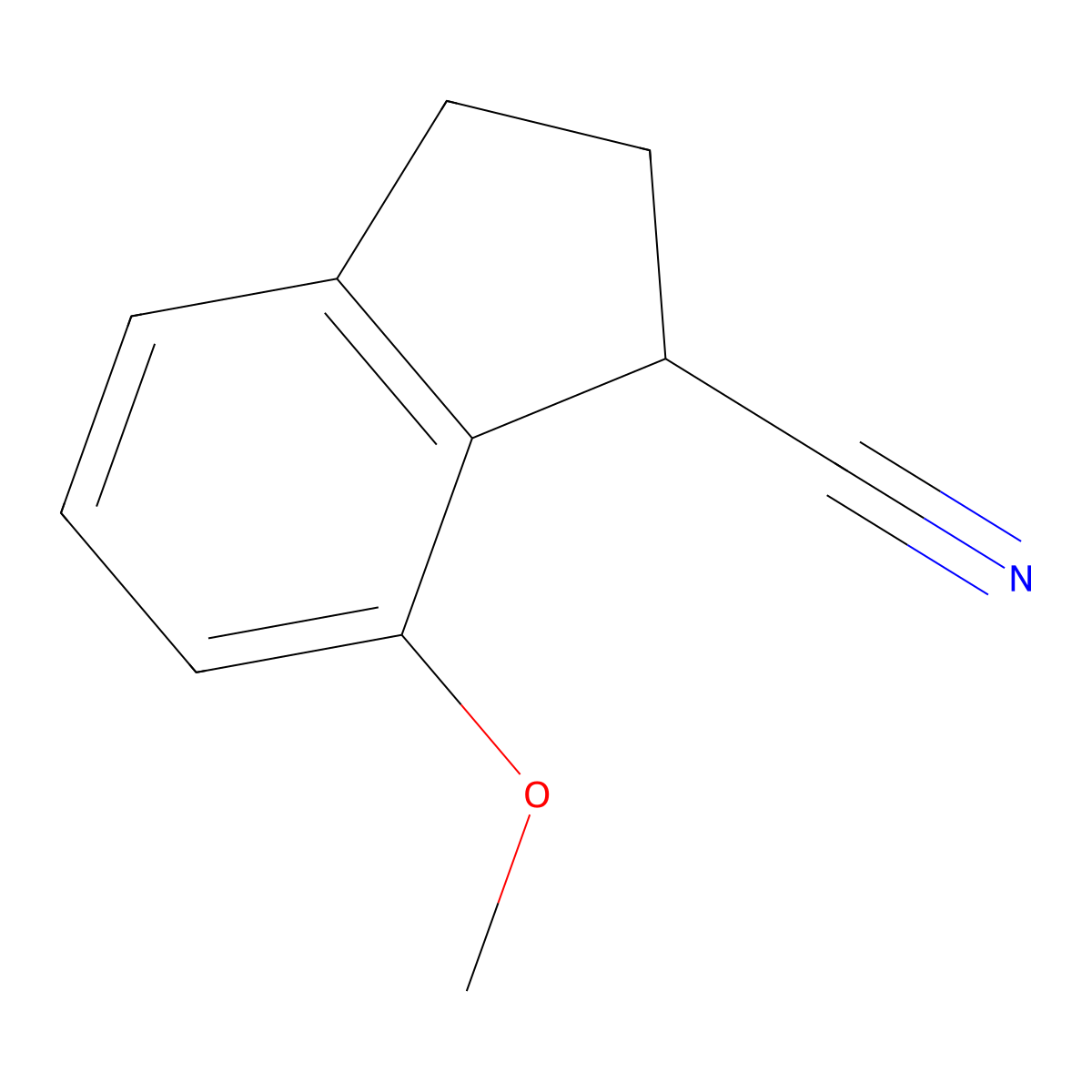 7-methoxy-2,3-dihydro-1H-indene-1-carbonitrile molecular structure, CAS 1935067-50-7