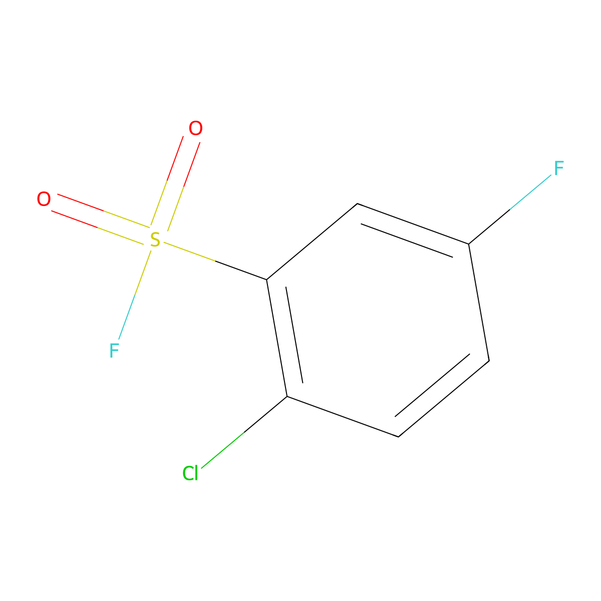 2-Chloro-5-fluorobenzene-1-sulfonyl fluoride molecular structure, CAS 1935070-72-6