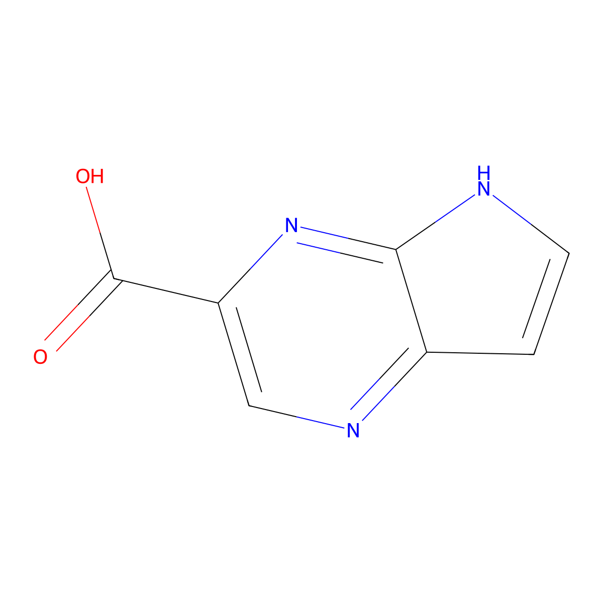 5H-Pyrrolo[2,3-b]pyrazine-3-carboxylic acid molecular structure, CAS 1935072-38-0