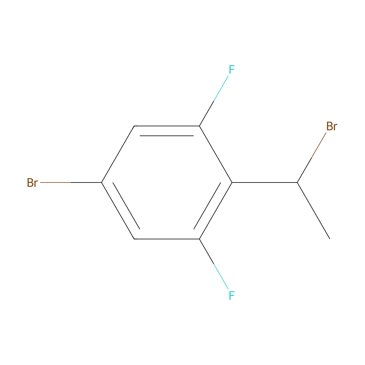 5-Bromo-2-(1-bromoethyl)-1,3-difluorobenzene molecular structure, CAS 1935074-37-5