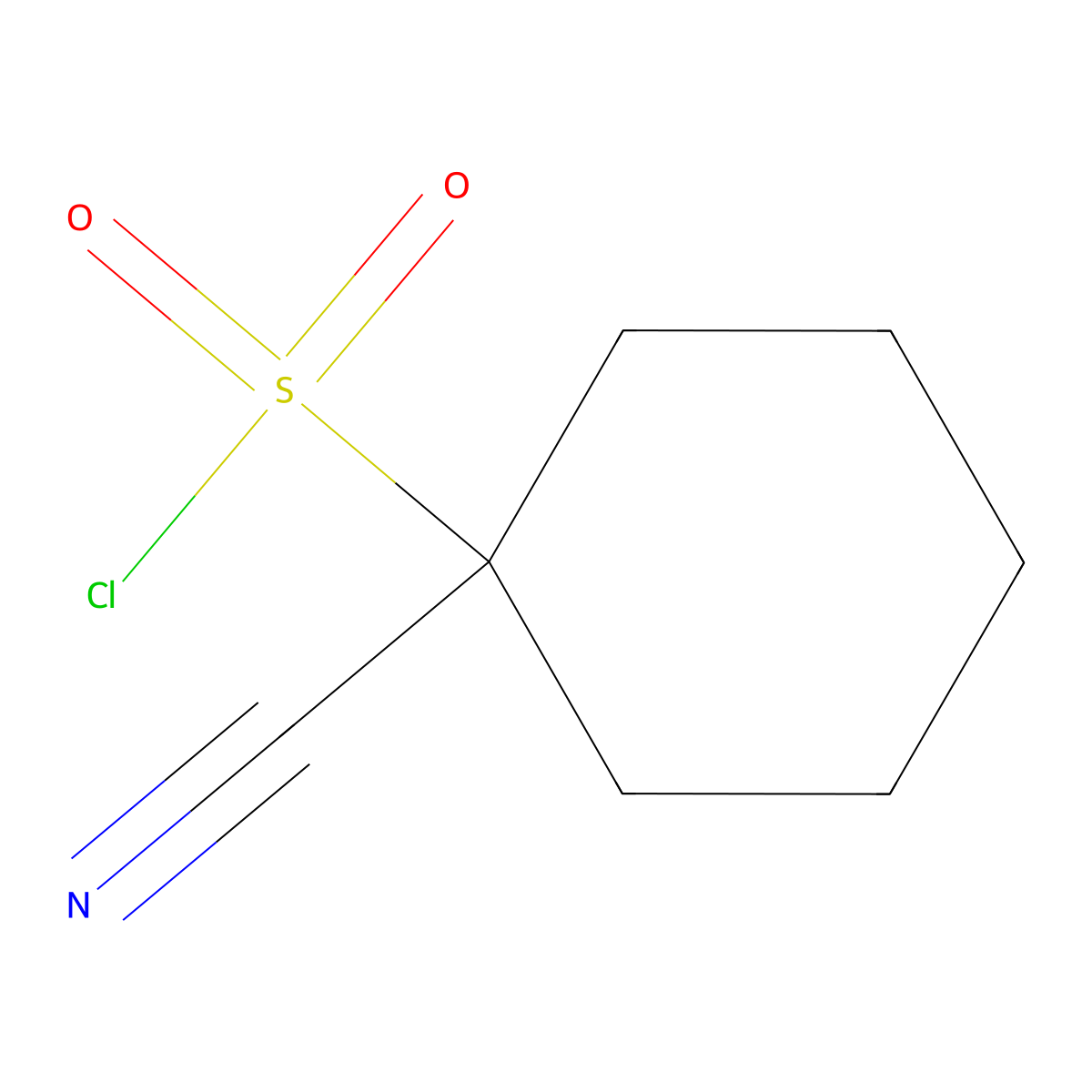1-Cyanocyclohexane-1-sulfonyl chloride molecular structure, CAS 1935075-12-9