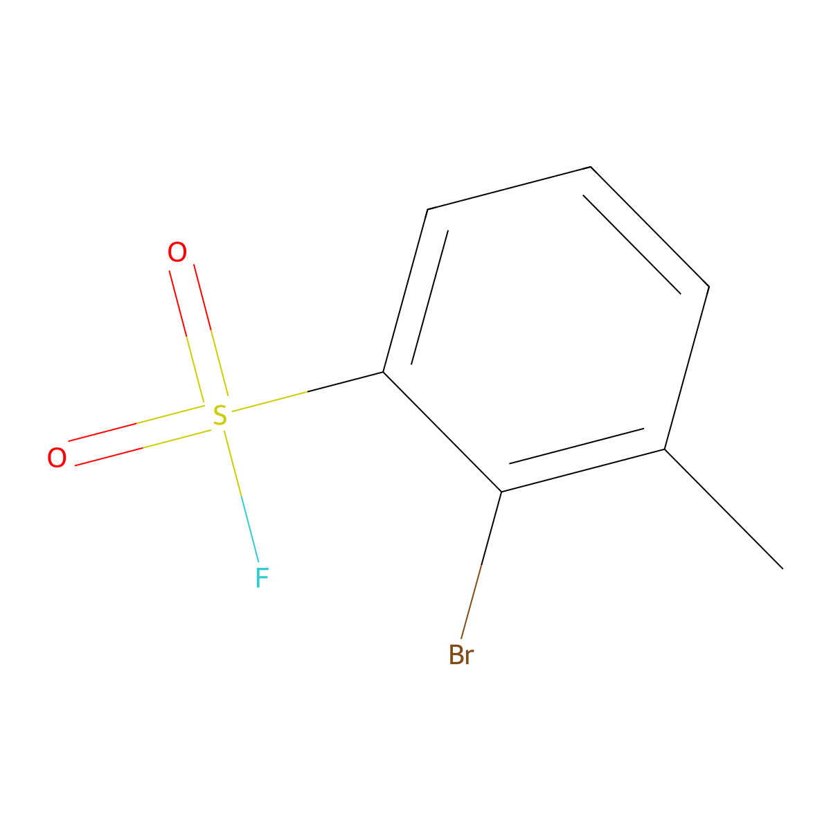 2-Bromo-3-methylbenzene-1-sulfonyl fluoride molecular structure, CAS 1935075-89-0