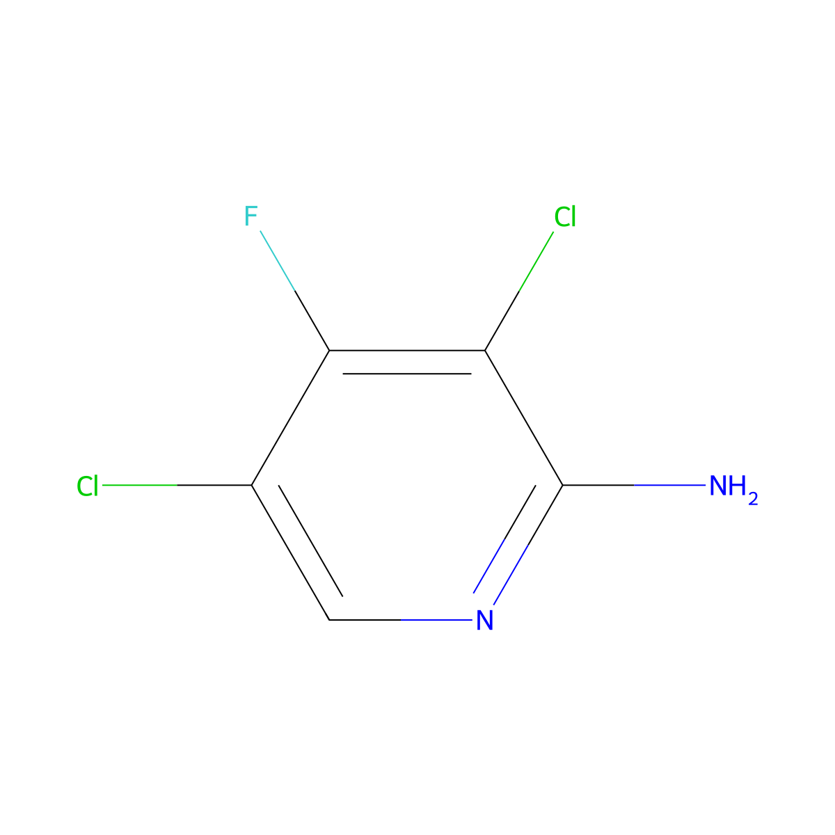 3,5-Dichloro-4-fluoropyridin-2-amine molecular structure, CAS 1935083-06-9