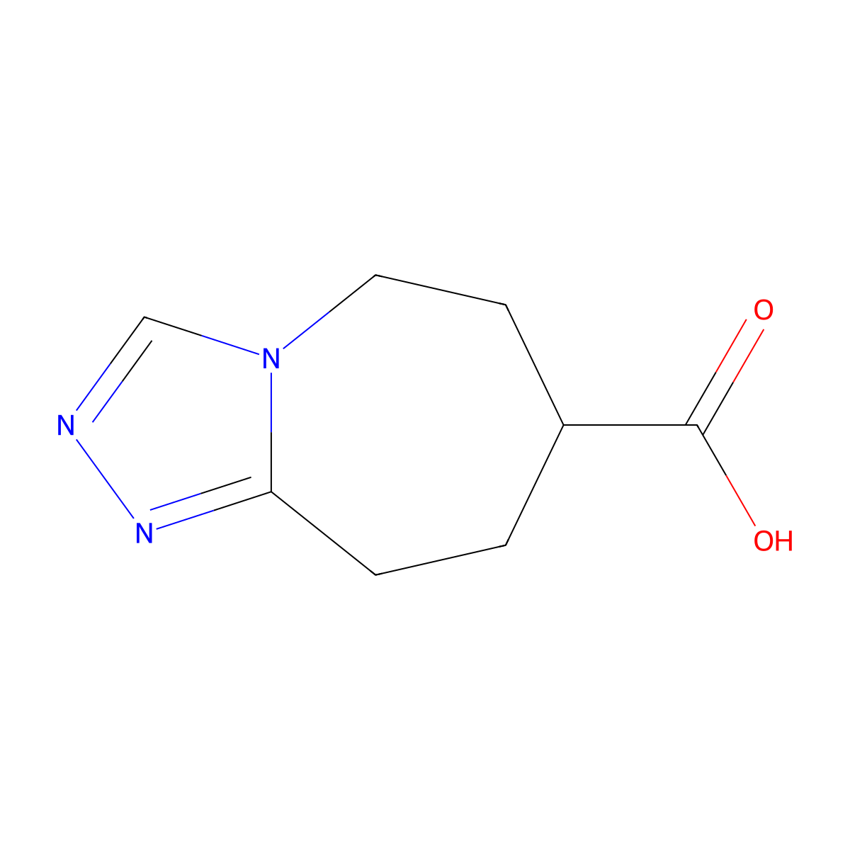 5H,6H,7H,8H,9H-[1,2,4]Triazolo[4,3-a]azepine-7-carboxylic acid molecular structure, CAS 1935087-10-7