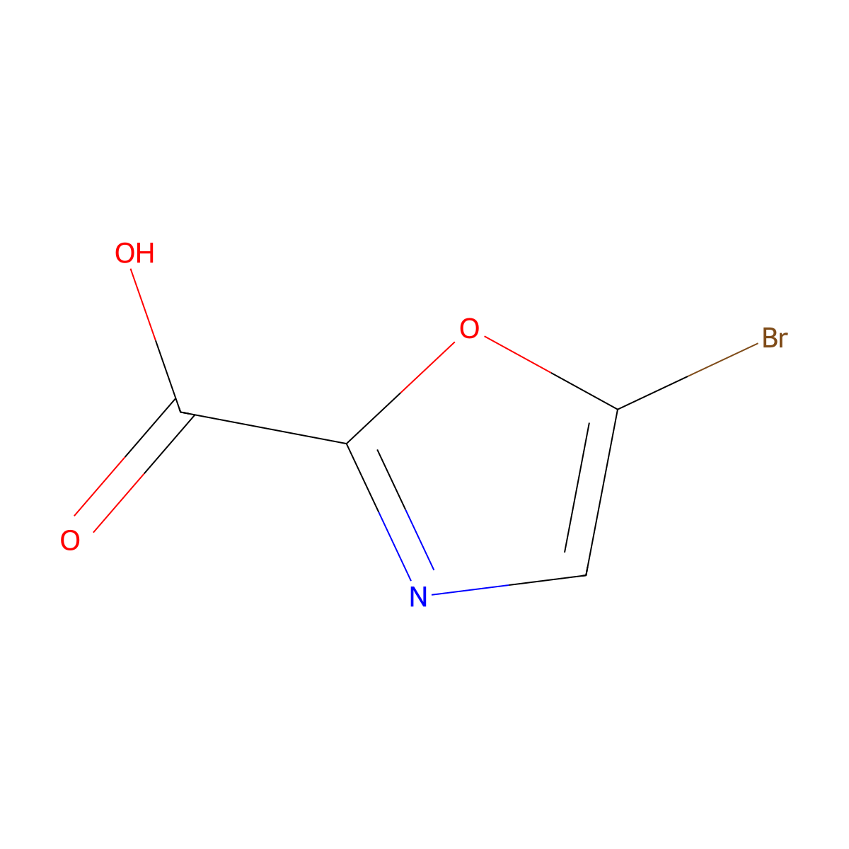 5-Bromo-oxazole-2-carboxylic acid molecular structure, CAS 1935087-98-1