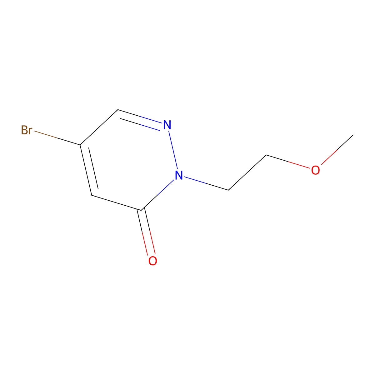 5-Bromo-2-(2-methoxyethyl)pyridazin-3(2H)-one molecular structure, CAS 1935090-41-7