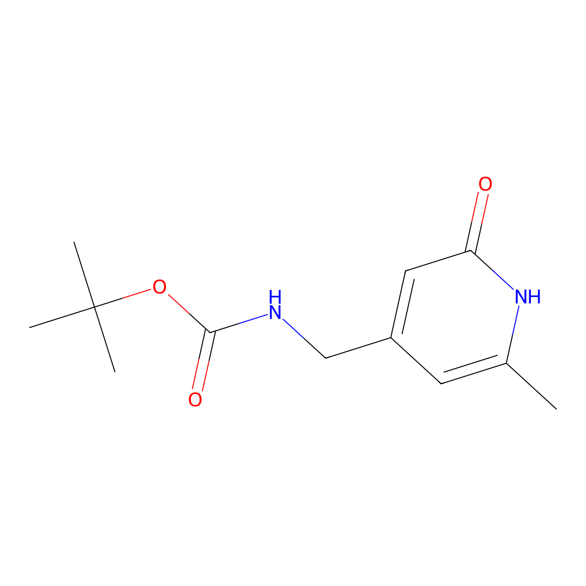 Tert-butyl n-[(2-hydroxy-6-methylpyridin-4-yl)methyl]carbamate molecular structure, CAS 1935093-91-6