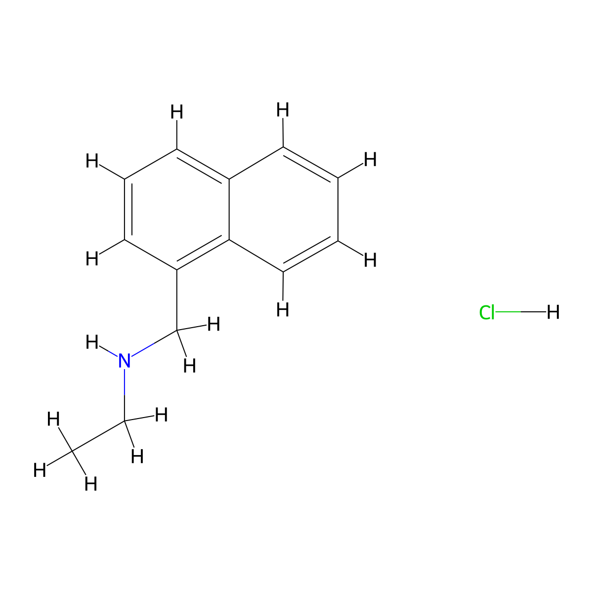 N-(1-Naphthylmethyl)ethanamine hydrochloride molecular structure, CAS 19351-92-9