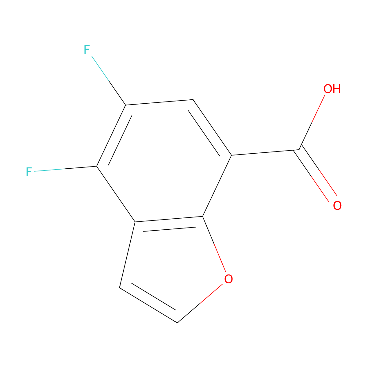 4,5-Difluorobenzofuran-7-carboxylic acid molecular structure, CAS 1935101-74-8