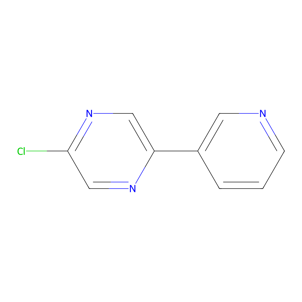 2-Chloro-5-(pyridin-3-yl)pyrazine molecular structure, CAS 1935102-94-5