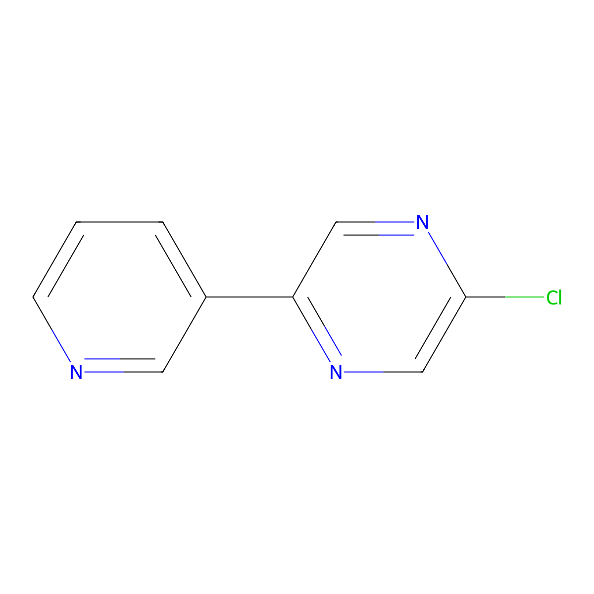 2-Chloro-5-(pyridin-3-yl)pyrazine molecular structure, CAS 1935102-94-5