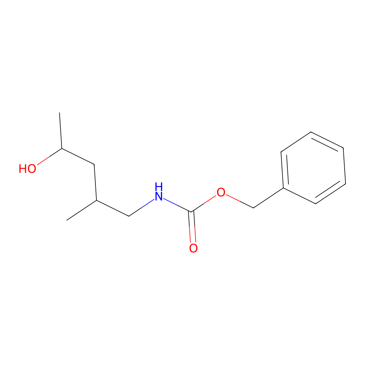 benzyl N-(4-hydroxy-2-methylpentyl)carbamate molecular structure, CAS 1935104-72-5