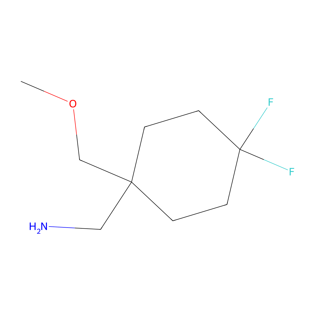 [4,4-Difluoro-1-(methoxymethyl)cyclohexyl]methanamine molecular structure, CAS 1935105-32-0