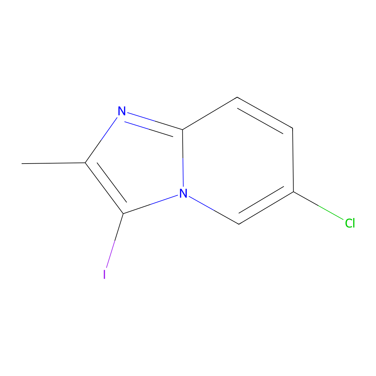 6-Chloro-3-iodo-2-methylimidazo[1,2-a]pyridine molecular structure, CAS 1935106-50-5