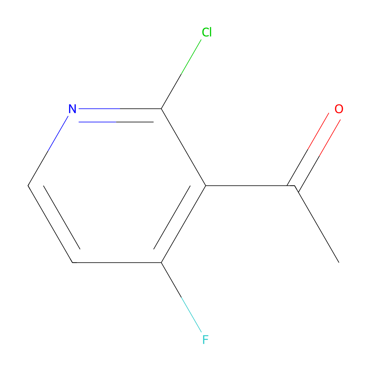 1-(2-Chloro-4-fluoropyridin-3-yl)ethan-1-one molecular structure, CAS 1935107-31-5