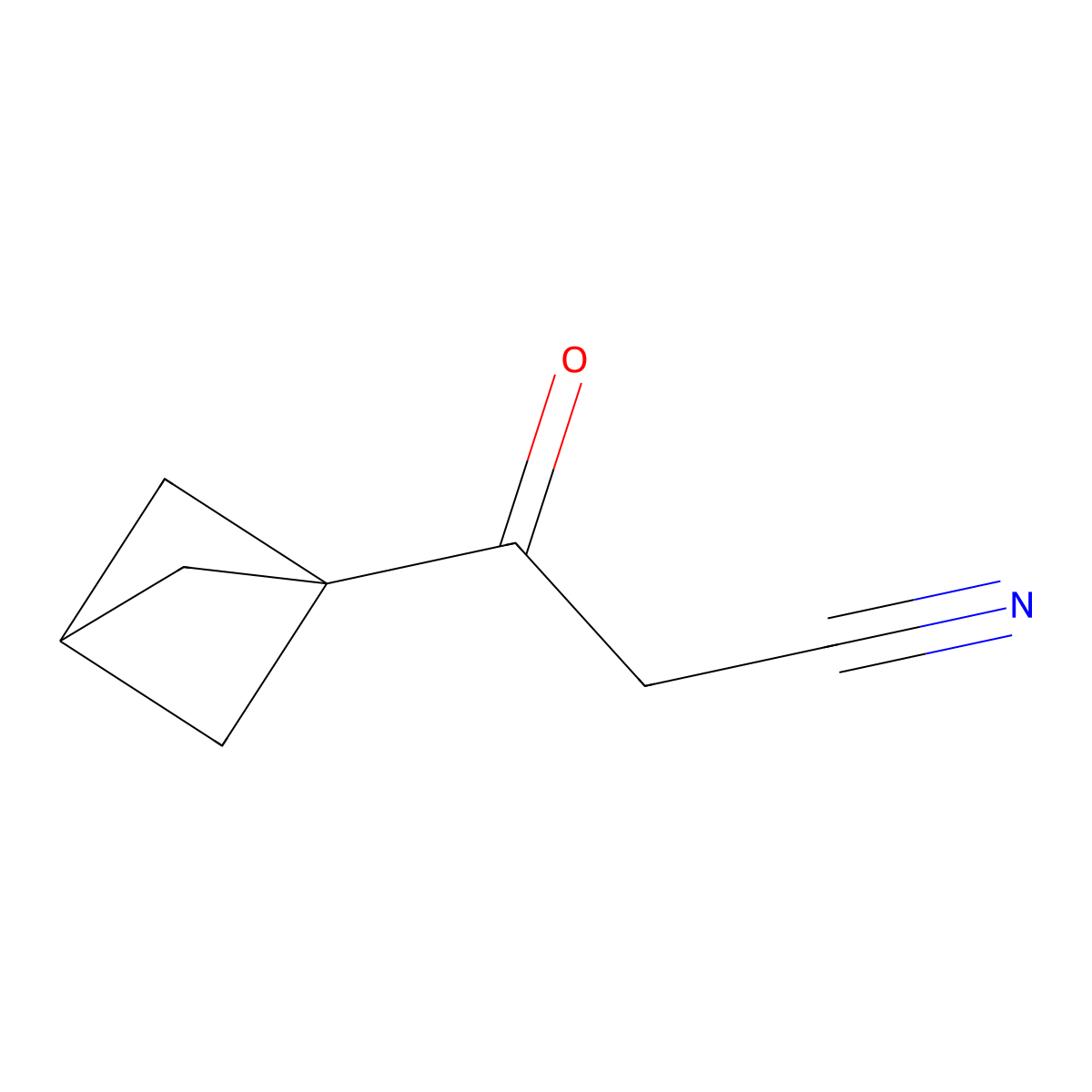 3-{Bicyclo[1.1.1]pentan-1-yl}-3-oxopropanenitrile molecular structure, CAS 1935108-26-1