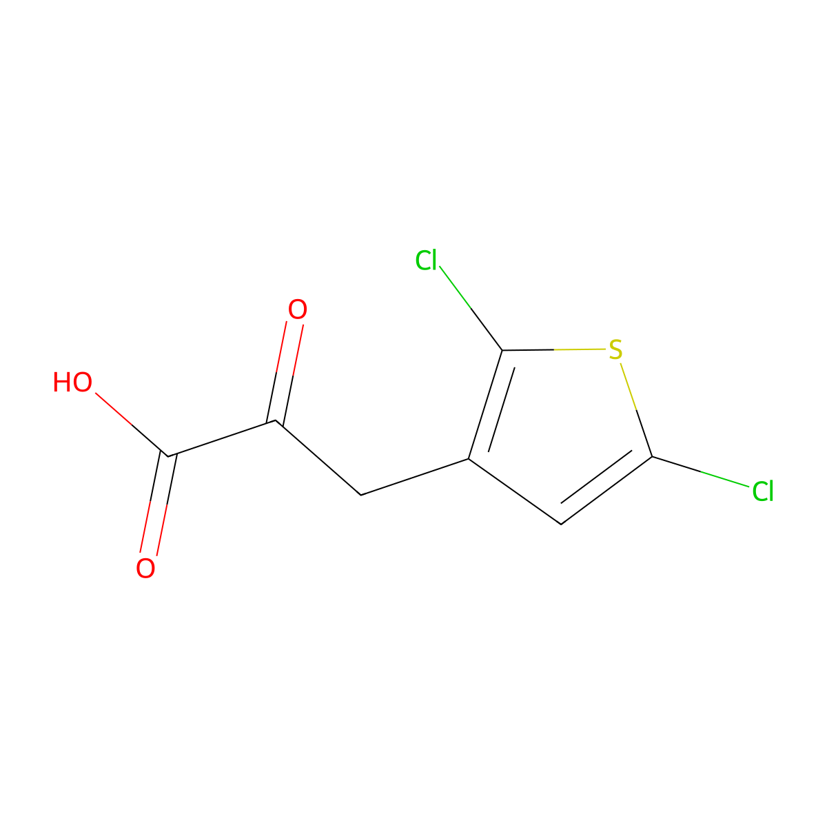 3-(2,5-Dichlorothiophen-3-yl)-2-oxopropanoic acid molecular structure, CAS 1935108-70-5