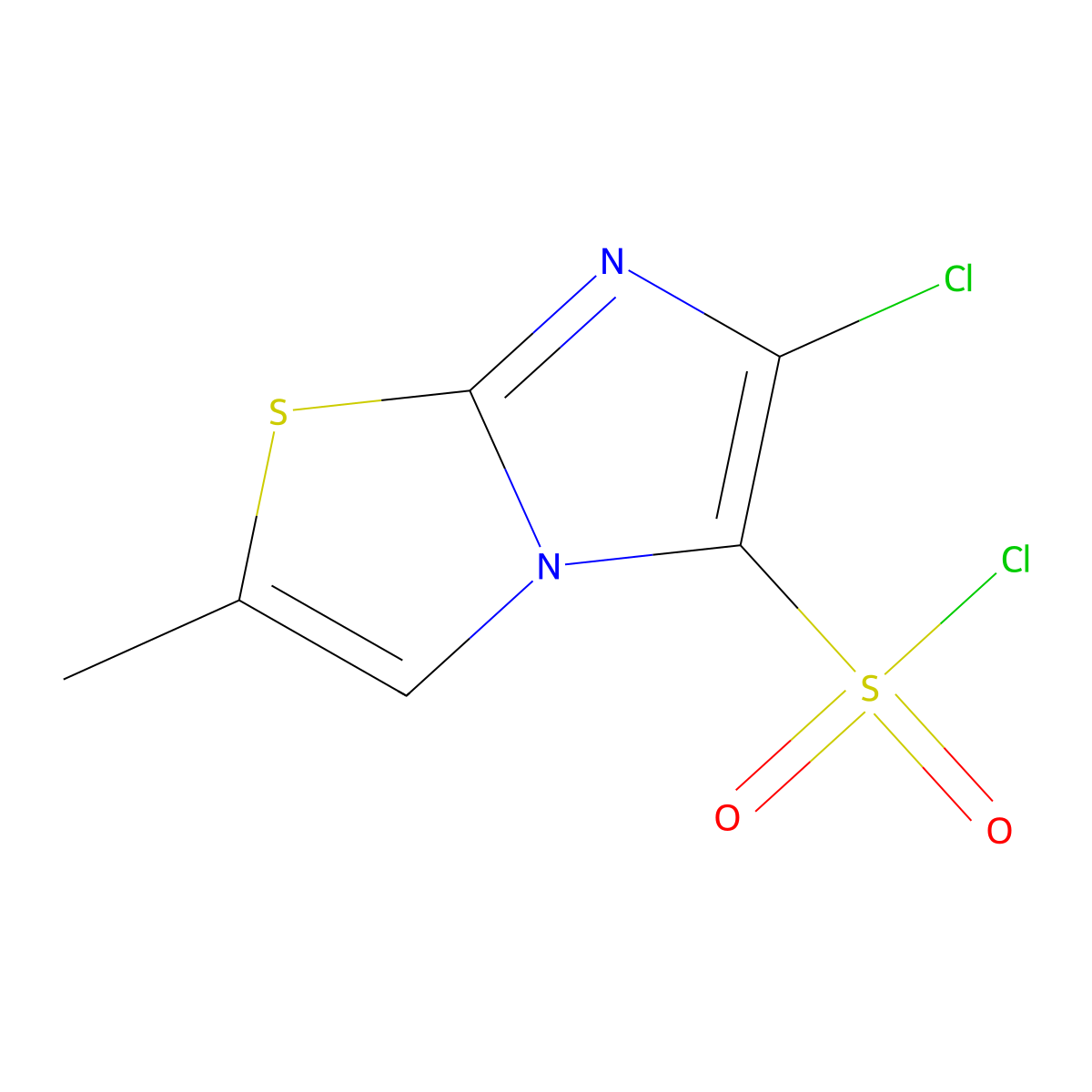 6-Chloro-2-methylimidazo[2,1-b][1,3]thiazole-5-sulfonyl chloride molecular structure, CAS 1935110-77-2