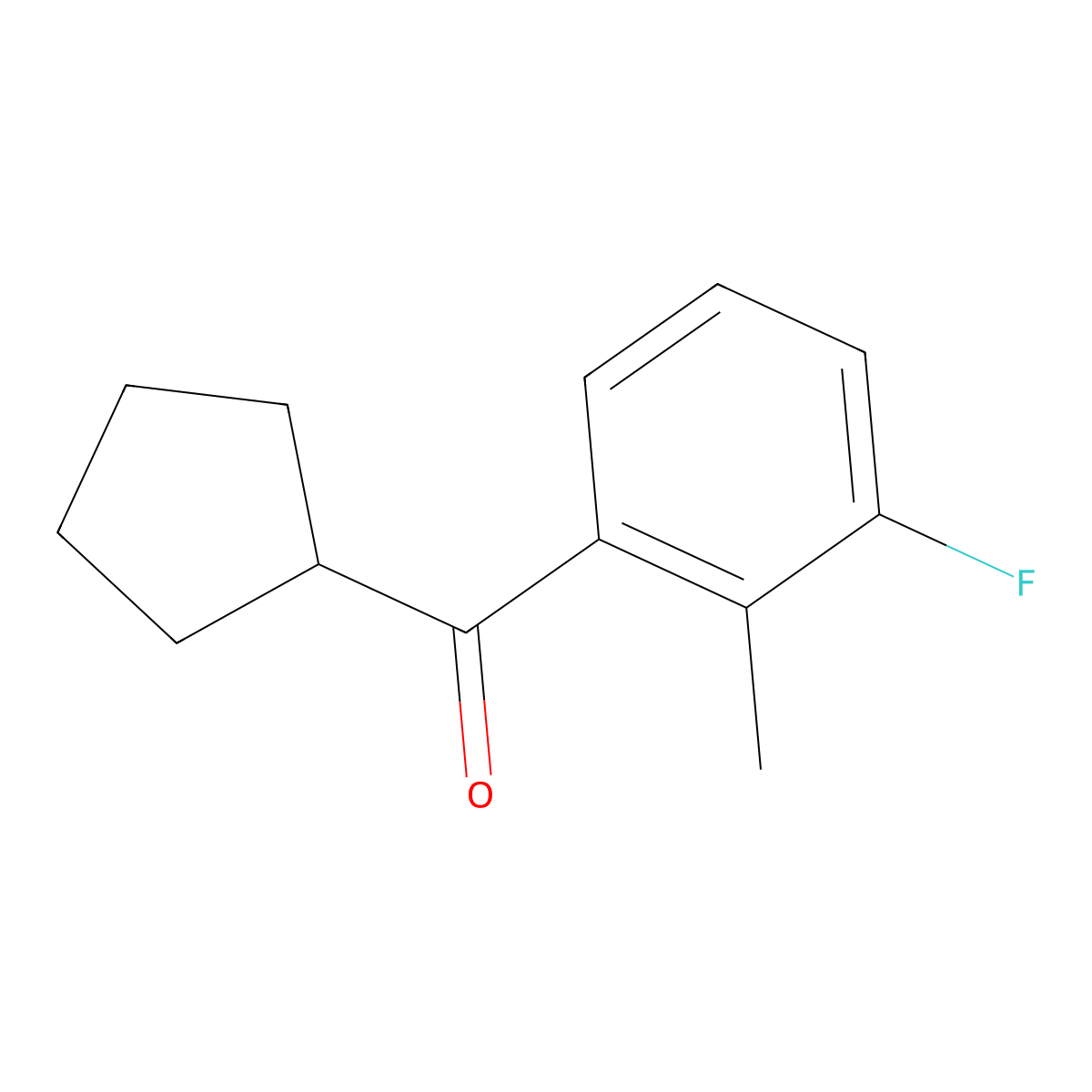 Cyclopentyl(3-fluoro-2-methylphenyl)methanone molecular structure, CAS 1935112-32-5