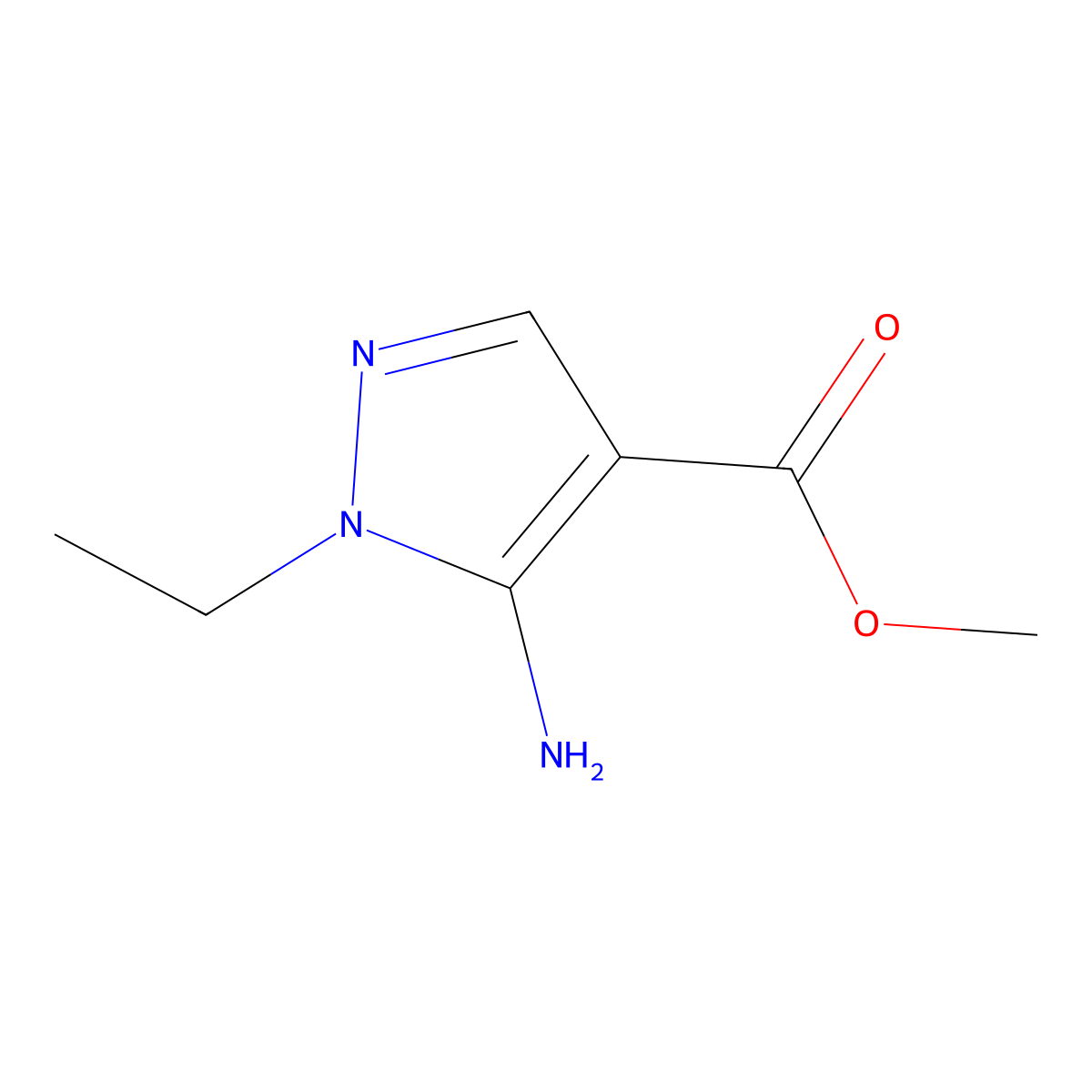 methyl 5-amino-1-ethyl-1H-pyrazole-4-carboxylate molecular structure, CAS 1935113-32-8