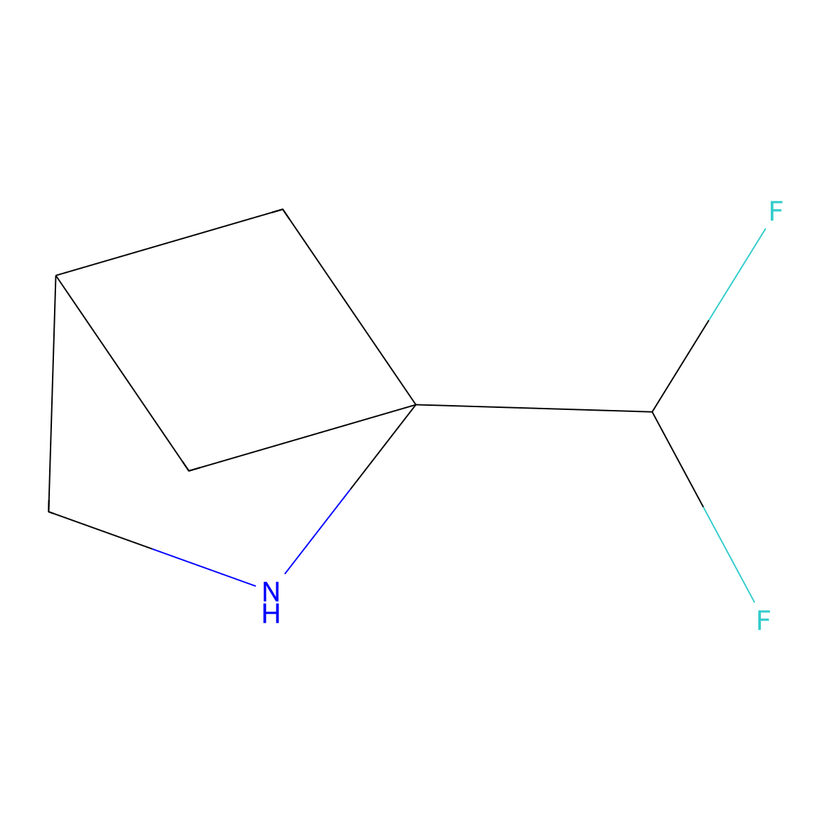1-(Difluoromethyl)-2-azabicyclo[2.1.1]hexane molecular structure, CAS 1935113-55-5