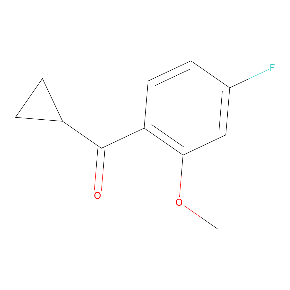 Cyclopropyl(4-fluoro-2-methoxyphenyl)methanone molecular structure, CAS 1935123-07-1