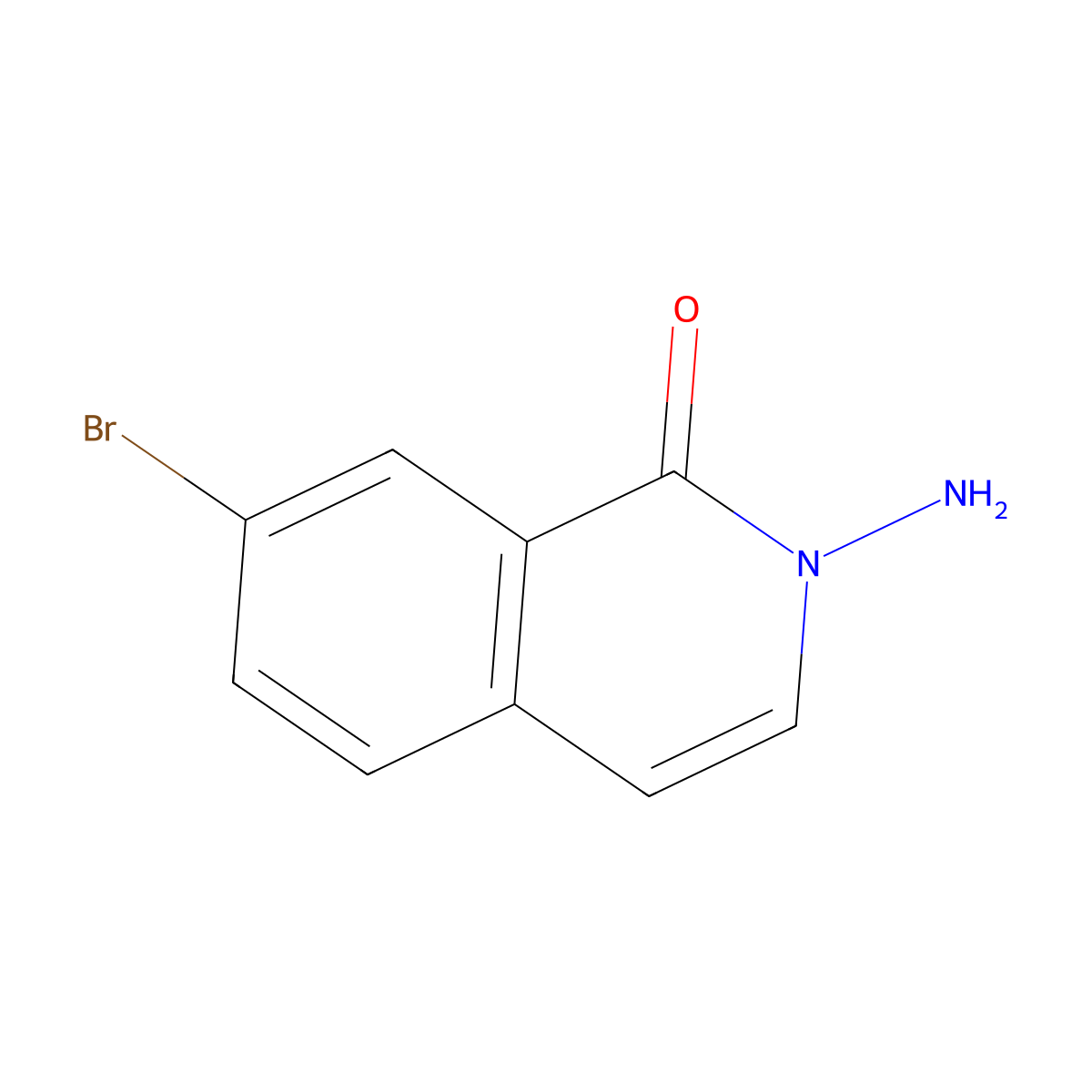 2-Amino-7-bromo-1,2-dihydroisoquinolin-1-one molecular structure, CAS 1935123-90-2