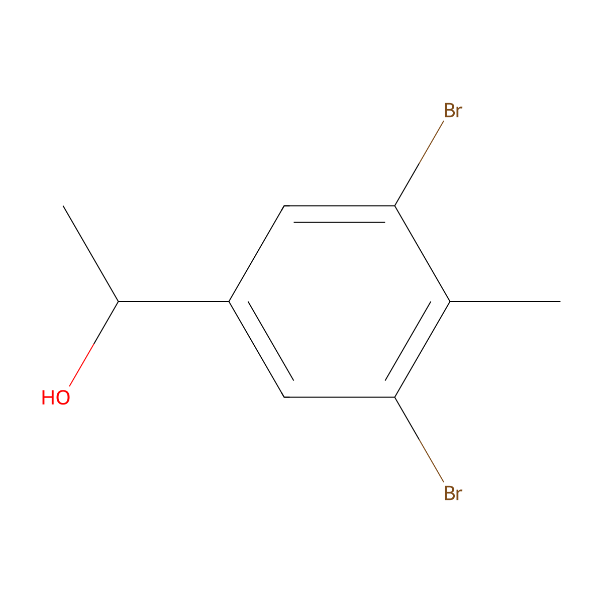 1-(3,5-Dibromo-4-methylphenyl)ethanol molecular structure, CAS 1935124-81-4