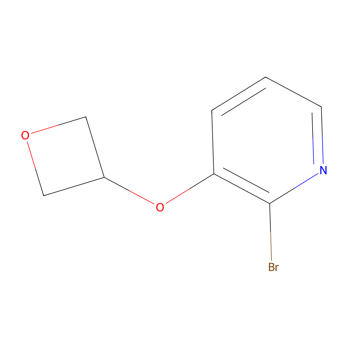 2-Bromo-3-(oxetan-3-yloxy)pyridine molecular structure, CAS 1935126-48-9