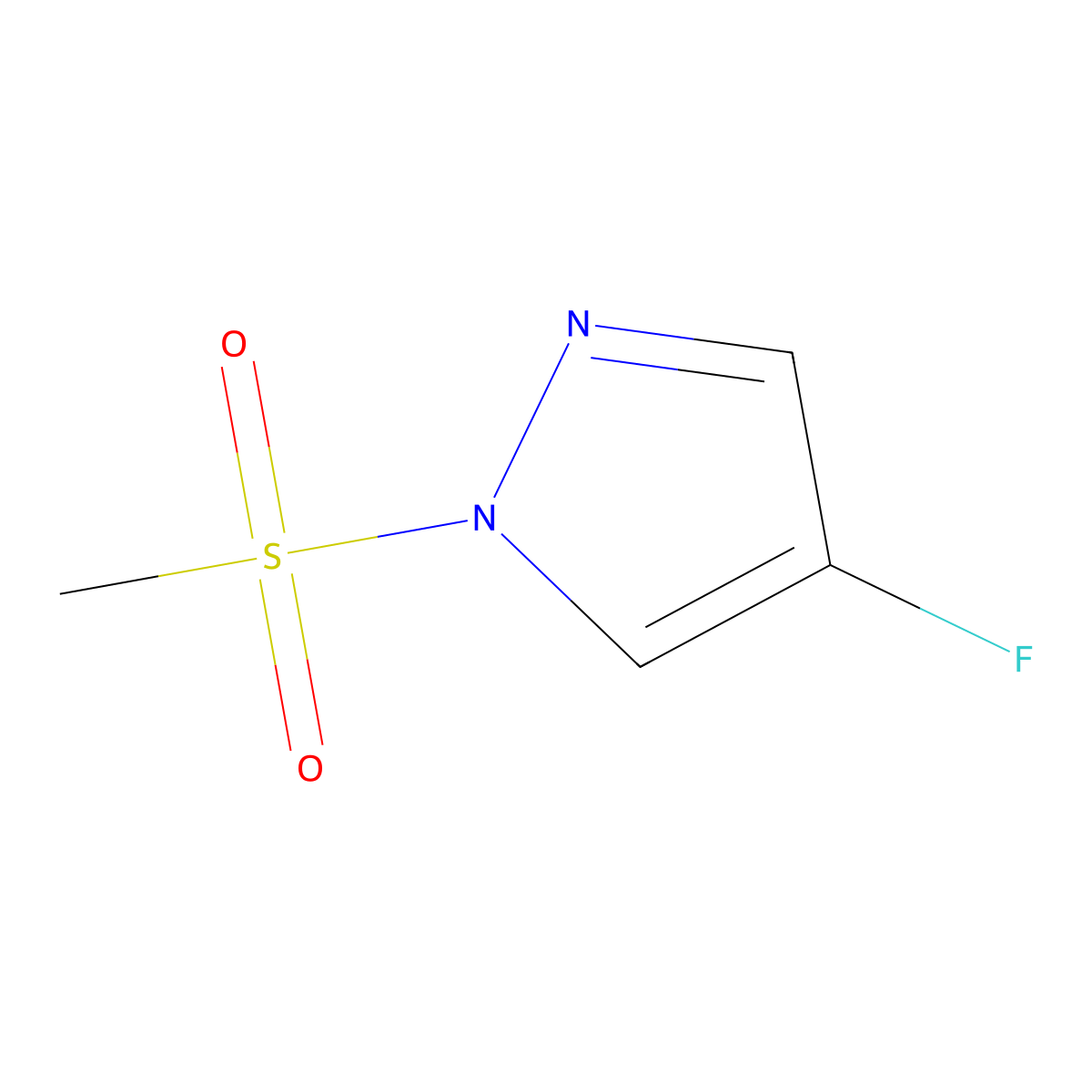 4-Fluoro-1-(methylsulfonyl)-1H-pyrazole molecular structure, CAS 1935130-61-2