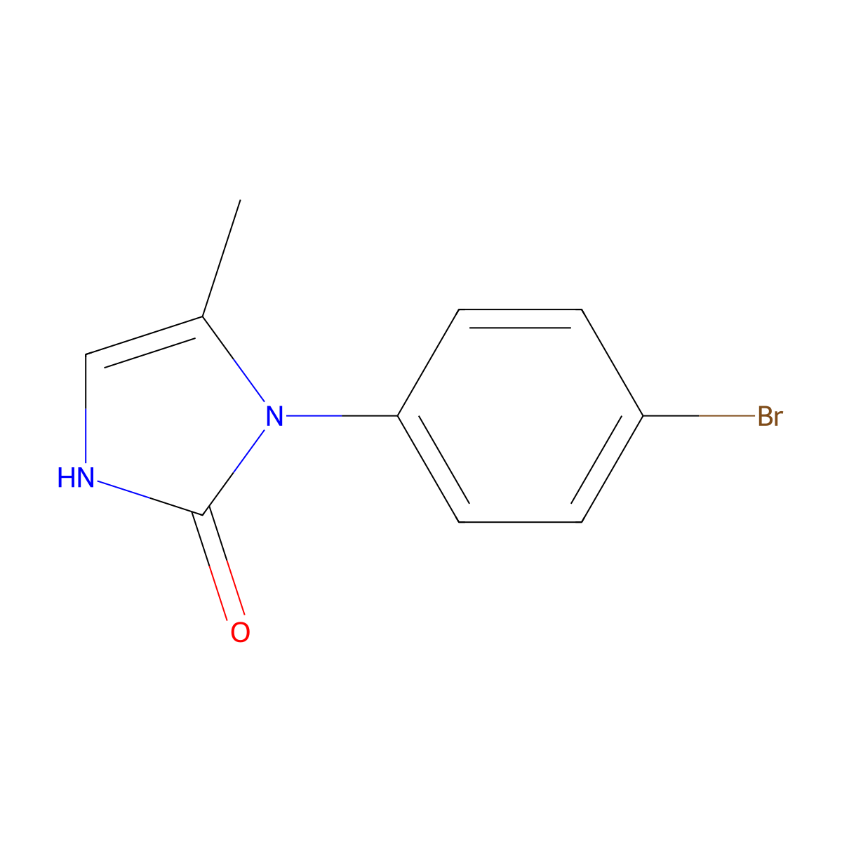 1-(4-bromophenyl)-5-methyl-2,3-dihydro-1H-imidazol-2-one molecular structure, CAS 1935131-97-7