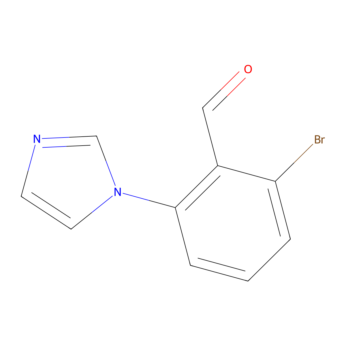2-Bromo-6-(1H-imidazol-1-yl)benzaldehyde molecular structure, CAS 1935135-10-6