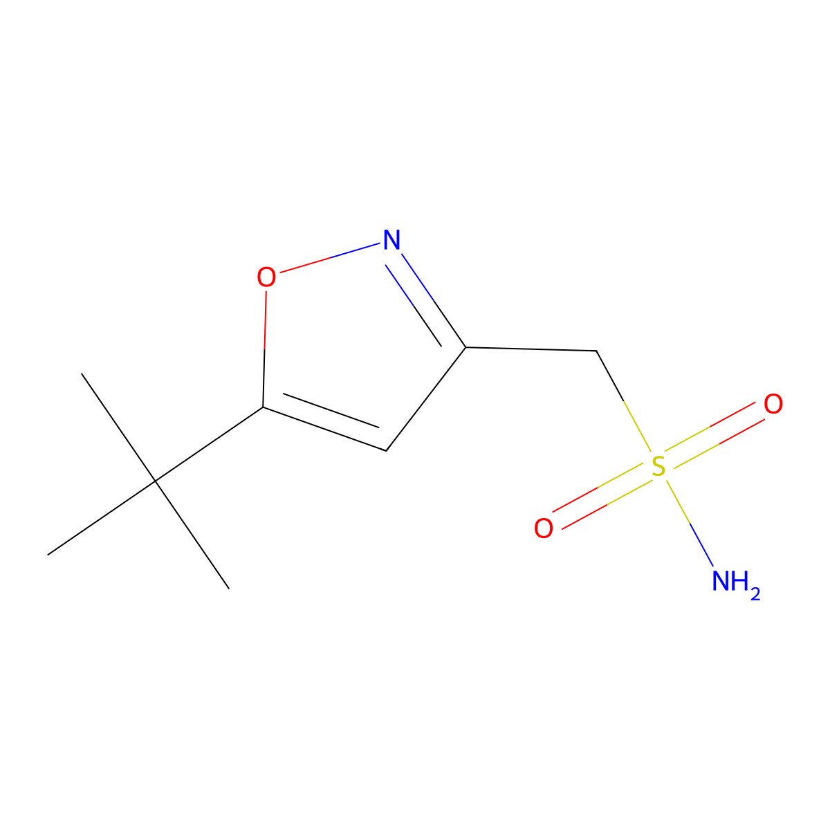 (5-Tert-butyl-1,2-oxazol-3-yl)methanesulfonamide molecular structure, CAS 1935137-32-8