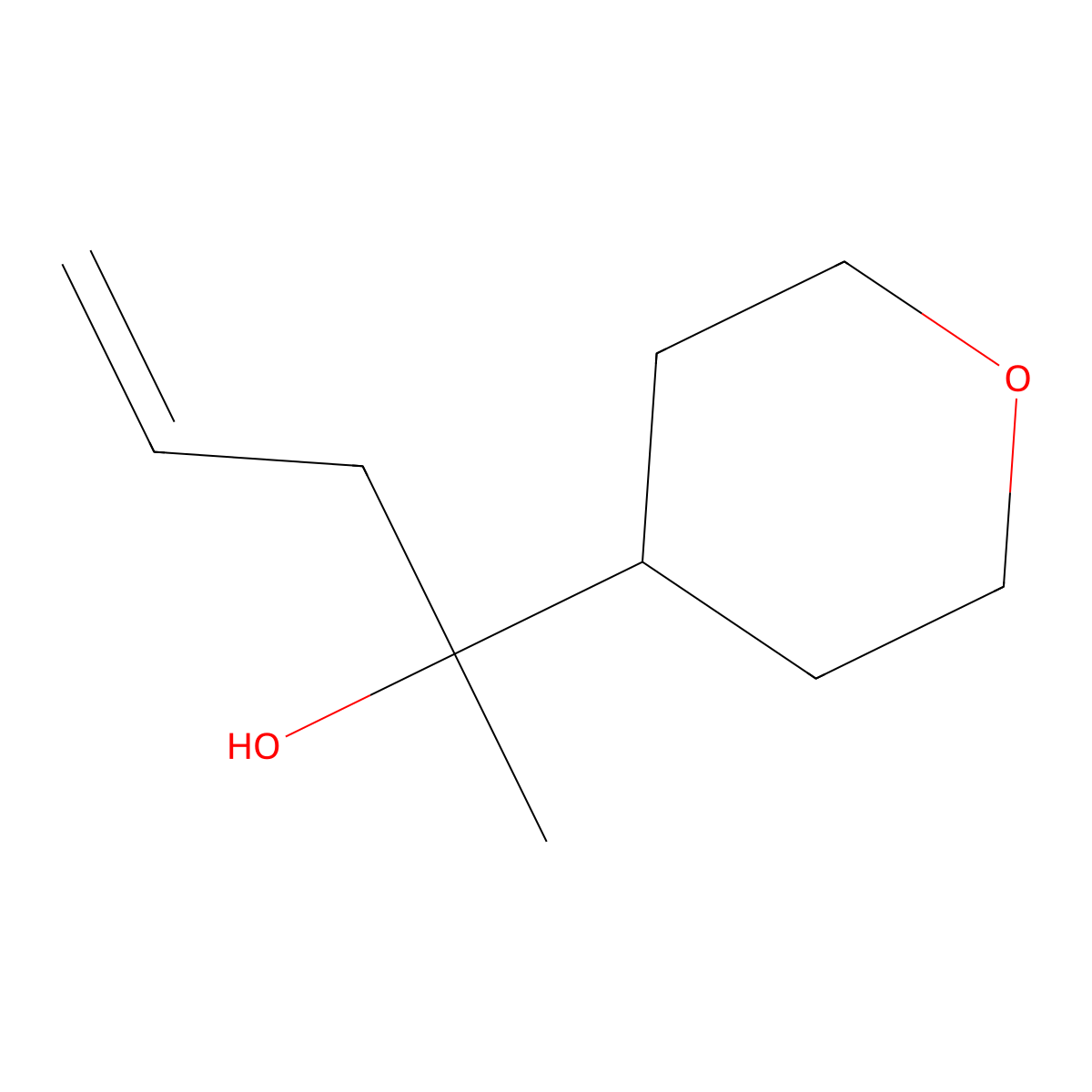 2-(Oxan-4-yl)pent-4-en-2-ol molecular structure, CAS 1935137-88-4