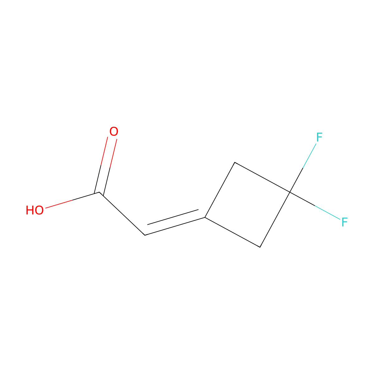 2-(3,3-Difluorocyclobutylidene)acetic acid molecular structure, CAS 1935140-95-6
