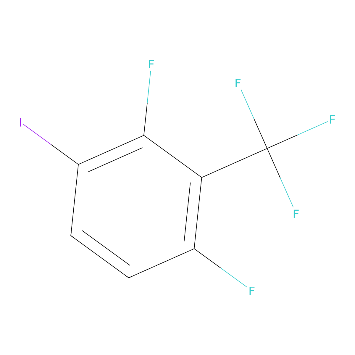 2,6-Difluoro-3-iodobenzotrifluoride molecular structure, CAS 1935141-14-2